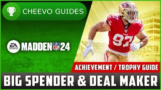 MADDEN NFL 24  Big Spender amp Deal Maker  Achievement  Trophy Guide XboxPS [upl. by Adlesirc]