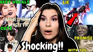 Discovering Jimin from BTS PART 2 Lie Promise With You Best Vocals Cute Moments  REACTION [upl. by Stefania]