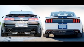 2015 Shelby GT350 vs 2014 Camaro Z28 Dyno Comparison [upl. by Nottirb]