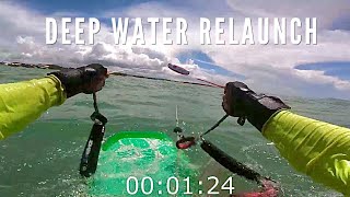 Flysurfer Soul RELAUNCH on deep water  RAW POV KITE FOIL [upl. by Dohsar934]