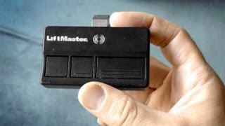 How to program a Garage Door Remote amp change battery LiftMaster Chamberlain [upl. by Gierc]