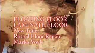 How to install toiler with new laminate flooring bathroom floor rot Trick Easy Fast Quick [upl. by Hirschfeld497]