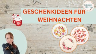 Stickbilder eine tolle Geschenkidee für Weihnachten  DIY Kreuzstichsets [upl. by Yokum174]