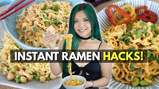 3 New Ways to Eat Instant Noodles Vegan Instant Ramen HACKS [upl. by Ingles]