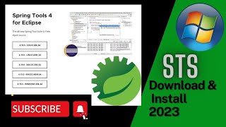 download spring tool suite for windows  STS [upl. by Huckaby]