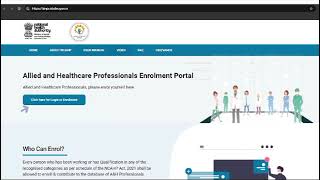 NCAHP Enrolment process  Physiotherapist  BPT registration [upl. by Ahsinrat]