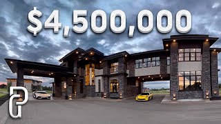 Inside a 4500000 Mega MANSION in Calgary Canada  Propertygrams house Tour [upl. by Lucio603]