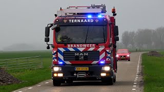 P 1 Brandweer Ternaard TS 024234 naar gaslekkage Jagtlustwei Hantumerútbuorren [upl. by Enidlareg440]