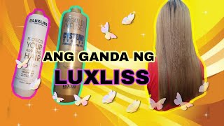 LUXLISS REVIEW PHILIPPINES CYSTEINE STRAIGHT PANG REBOND SA BLEACH HAIR [upl. by Odranoel]