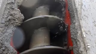 Concrete Utype shaftless screw conveyor [upl. by Asiuol247]