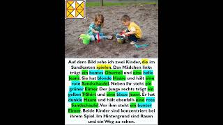 GAST  DTZ  B1  Bildbeschreibung b1 deutsch lernen dtz german liebe dtb grammatik [upl. by Alur]