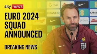 Gareth Southgate press conference  Englands Euro 2024 provisional squad announced [upl. by Aneloj]