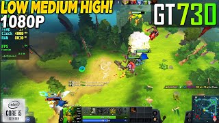 Dota 2 GT 730  1080p Low Medium High [upl. by Akinirt]