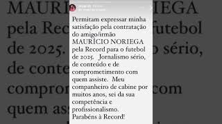 Jota Júnior parabeniza Maurício Noriega por contratação da Record shorts notícias [upl. by Saimerej]