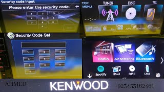 Kenwood Radio Security Code Input DDX917WS DDX635WBT [upl. by Lantha722]