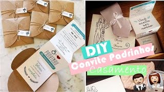 DIY Convite para PadrinhosMadrinha de casamento [upl. by Pussej]