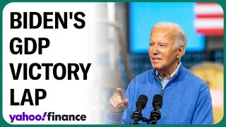 President Biden talks economy strong GDP report [upl. by Lleder82]