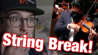 RAY CHEN STRING BREAK Tchaikovsky Violin Concerto  Violinist Reacts [upl. by Mountfort748]