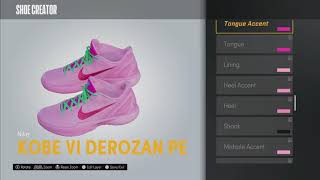 Kobe 6 Demar DeRozan PE NBA 2k21 Shoe Creator [upl. by Airrehs]