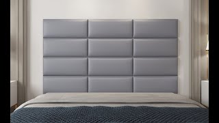 HOW ITS MADE PEEL AND STICK HEADBOARD 3D UPHOLSTERED WALL PANEL [upl. by Nidla683]