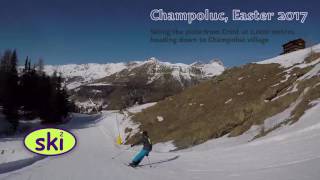 GoPro Skiing from Crest towards Champoluc [upl. by Gifferd]