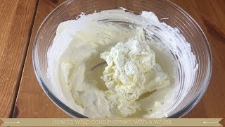 How to whip double cream with a whisk  How to whip cream by hand [upl. by Gerda]