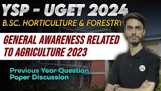 YSP UGET PYQ Discussion  YSP UGET Exam important Questions  Inspiring Agricon [upl. by Bearce]