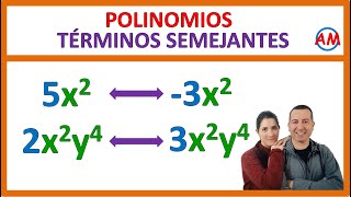 📌 TÉRMINOS SEMEJANTES  POLINOMIOS  Aprendiendo Matemática [upl. by Aliemaj763]