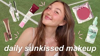 NATURAL amp minimal sunkissed makeup routine the sunburnt look [upl. by Eseerehs967]