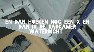 ZELF EEN CEMENTDEKVLOER WATERDICHT MAKEN IN BADKAMER BIJ DRAIN OF PUT [upl. by Tollman]