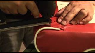 Making a Bull Nosed Cushion Fastened to Back Board  Part 3 [upl. by Annawal937]