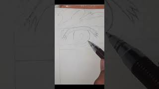 ⚡ Timelapse Drawing Tanjiro’s Eye 👁️  Demon Slayer Art 🔥tanjiro demonslayer [upl. by Aihsenot34]