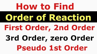 How to Find Order of Reaction  Types of Order of Reaction [upl. by Thin]