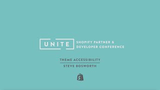 Shopify UNITE Theme Accessibility [upl. by Naasar]