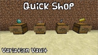 Minecraft Bukkit Plugin  Quick Shop  Create fast and easy to use shops with chests [upl. by Haelak]