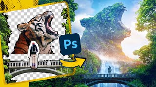 Jungle Photoshop Manipulation Tutorial  Time Lapse [upl. by Tnecnev]