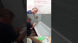 Tiling tip for caulking a tub [upl. by Ahserak]