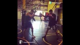 Anthony Pettis sparring with Yair Rodriguez [upl. by Chapell]