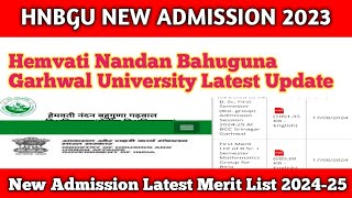 HNBGU New Admission 202425 Latest Merit List [upl. by Ecneps]