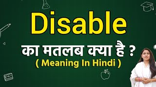 Disable meaning in hindi  Disable ka matlab kya hota hai  Word meaning [upl. by Iam281]