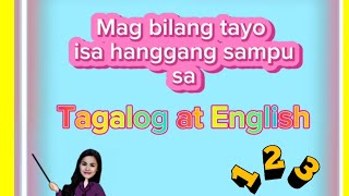 Mag bilang 110 Tagalog  English educationalvideo kids counting filipino tagalog [upl. by Eiramik]