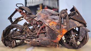 KTM RC 200 restoration  Restored KTM rc200 Sport Motorcycle  Old Bike Restoration [upl. by Mihalco]