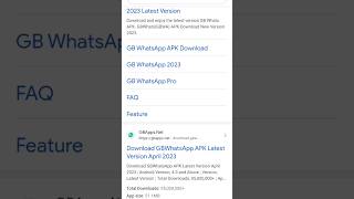 How To Download GB WhatsApp New Version in 2023 [upl. by Ordnasela176]