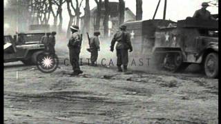 US army trucks and armored vehicles roll through Altenkirchen Germany during WorHD Stock Footage [upl. by Keiko]