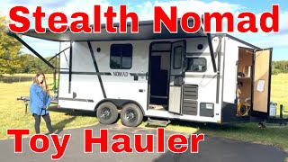 Stealth Nomad Toy Hauler Walk Through and Review [upl. by Alethea128]