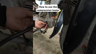 How to use the compression tester shorts otomotif mekanik bengkel motor [upl. by Powder719]