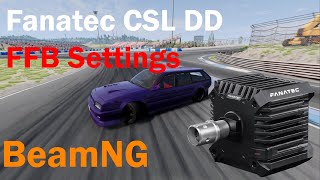 BEST Force Feedback Settings CSL DD for BEAMNG [upl. by Nerrual]