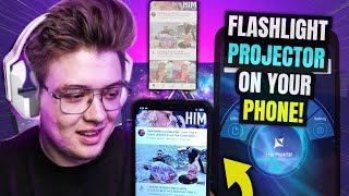 Flashlight Video Projector Tutorial For ANY PHONE 2021 AndroidiOS [upl. by Muir]