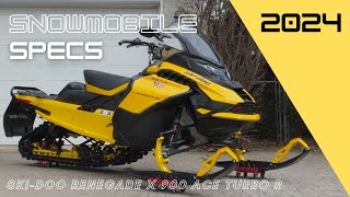 2024 SkiDoo Renegade X 900 ACE Turbo R specifications 4K [upl. by Idrahs]