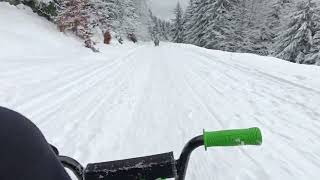 Lysá snowracer sáňkováníbobování asfaltka 16122023 [upl. by Nodal]